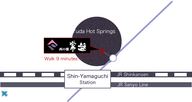 Nishi-no-Miyabi Tokiwa map