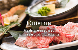 Cuisine Meals are prepared with seasonal ingredients