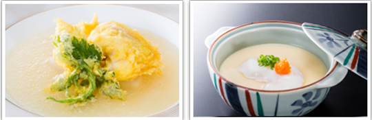 【白子黄身揚げ】【白子茶碗蒸し】